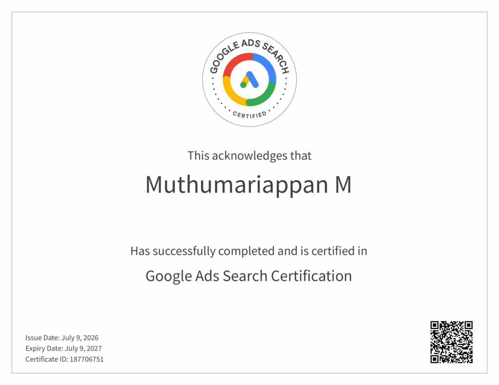 google ads certification completed 2026